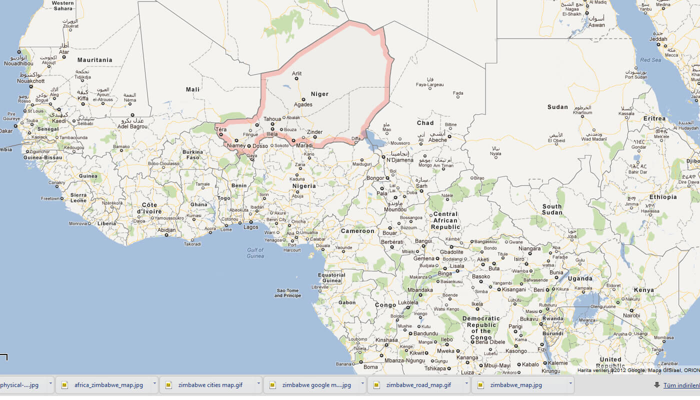 map of niger africa